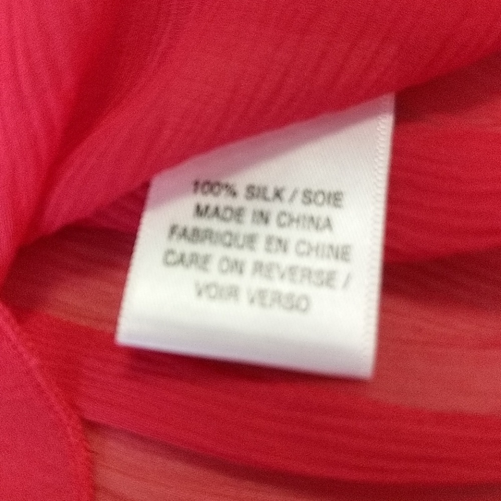 Tahari Sheer Silk Blouse, Size M - Picture 4 of 8